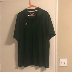 Green under armour collared shirt
